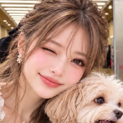 愛犬のポムと、ぽむきち