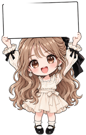 看板を持ったぽむきち